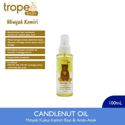 Tropee Bebe Candlenut Oil Minyak Kukui Minyak Kemiri - 100ml